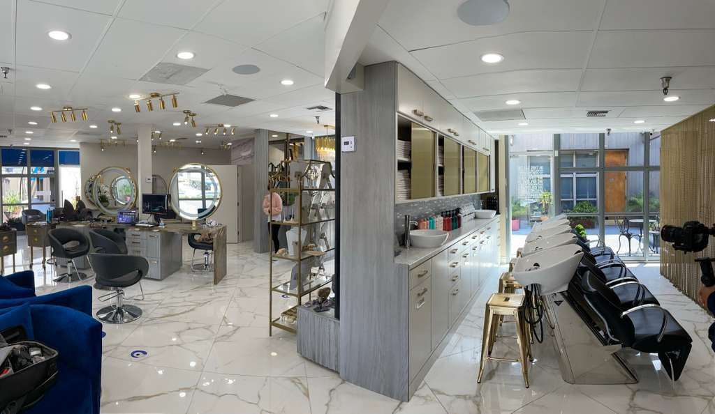 Inside Umit Kuru Hair salon in Newport Beach